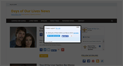 Desktop Screenshot of daysofourlivesnews.com