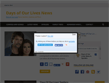 Tablet Screenshot of daysofourlivesnews.com